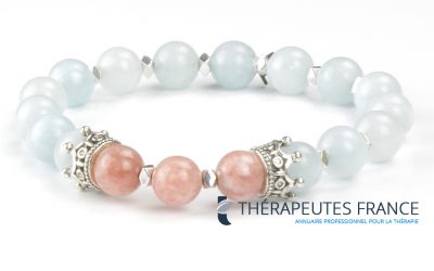 Bracelet aigue-marine & pierre de lune