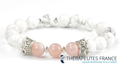 Bracelet howlite & pierre de lune