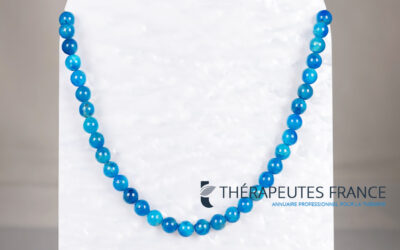 Collier en Apatite bleue